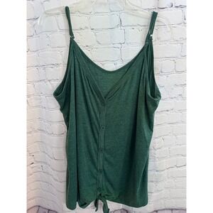 Shein‎ Curve Button Front Tank Top Tie Knot Sleeveless Casual 2XL